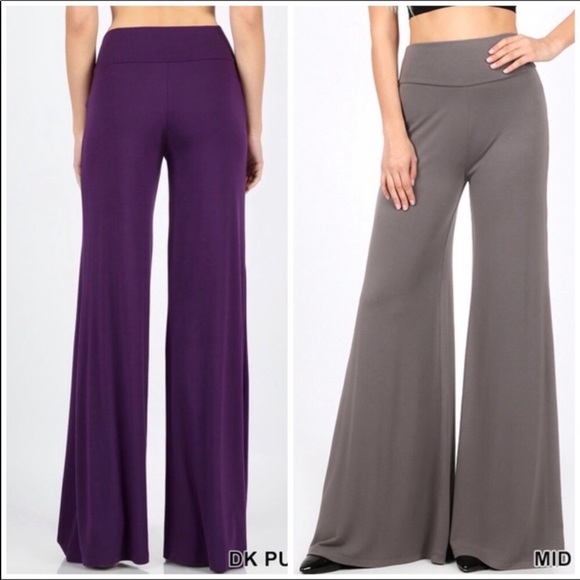 Burgundy Palazzo Pants - Picture 5 of 7